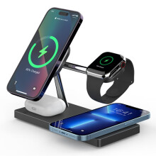 品胜苹果无线充电器magsafe磁吸支架桌面充电底座通用iPhone14/13ProMax小米华为手机Airpods耳机15W
